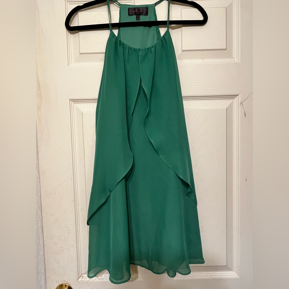 Green Flowy Sundress Size XS by Glam Doll